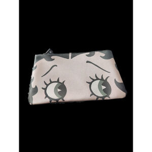 Black imitation leather over shoulder adjustable straps/ Betty Boop makeup bag